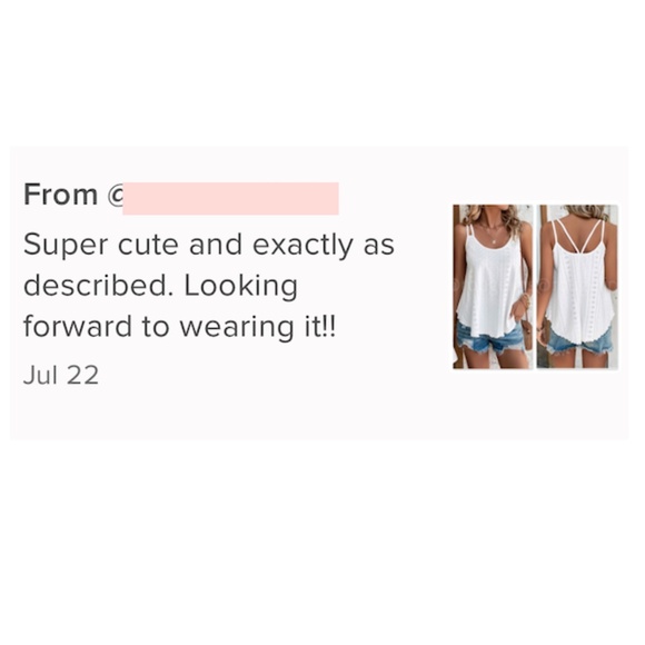 White Eyelet Loose Fit Tank Top Double Strap Round Boat Neck Stretchy - Picture 10 of 10